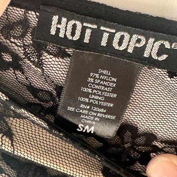 90s Y2K Black Lace Sheer Assymetrical Dress Womens S Whimsigoth Fairy Grunge - Picture 6 of 9